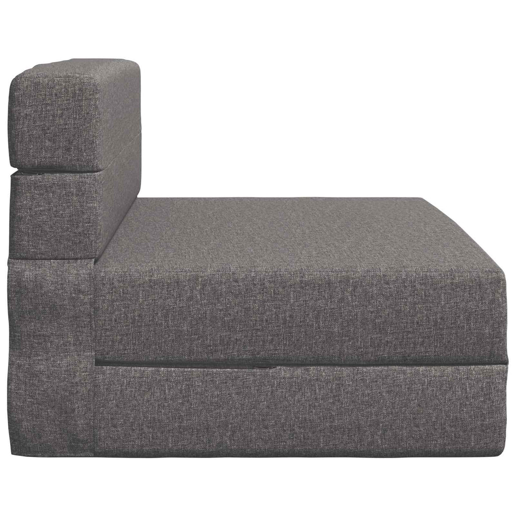 Klappsofa Bett Hellgrau 100 x 80 x 60 cm Stoff
