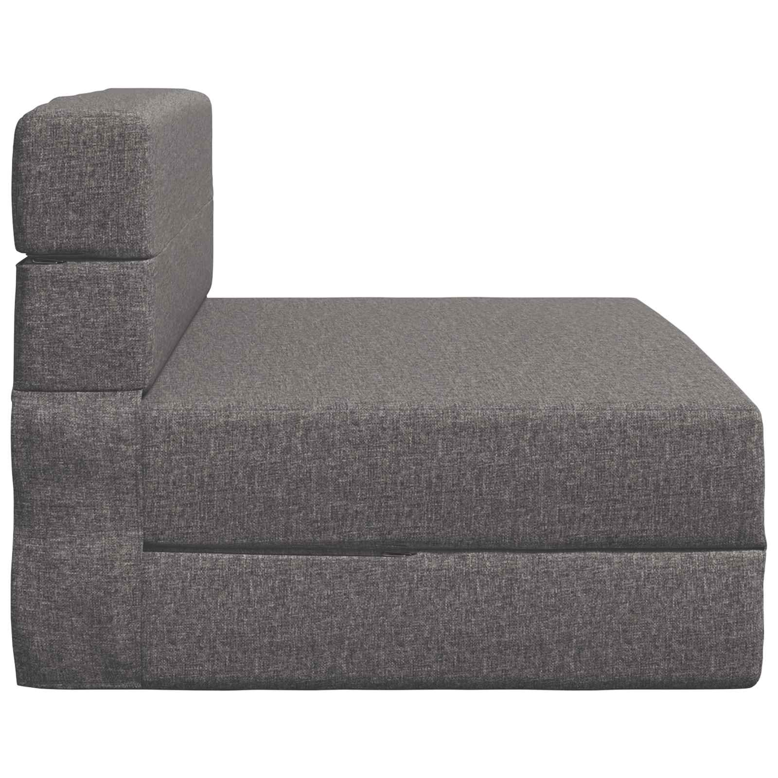 Klappsofa Bett Hellgrau 100 x 80 x 60 cm Stoff