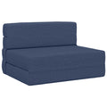 Klappsofa Bett Blau 100 x 80 x 60 cm Stoff