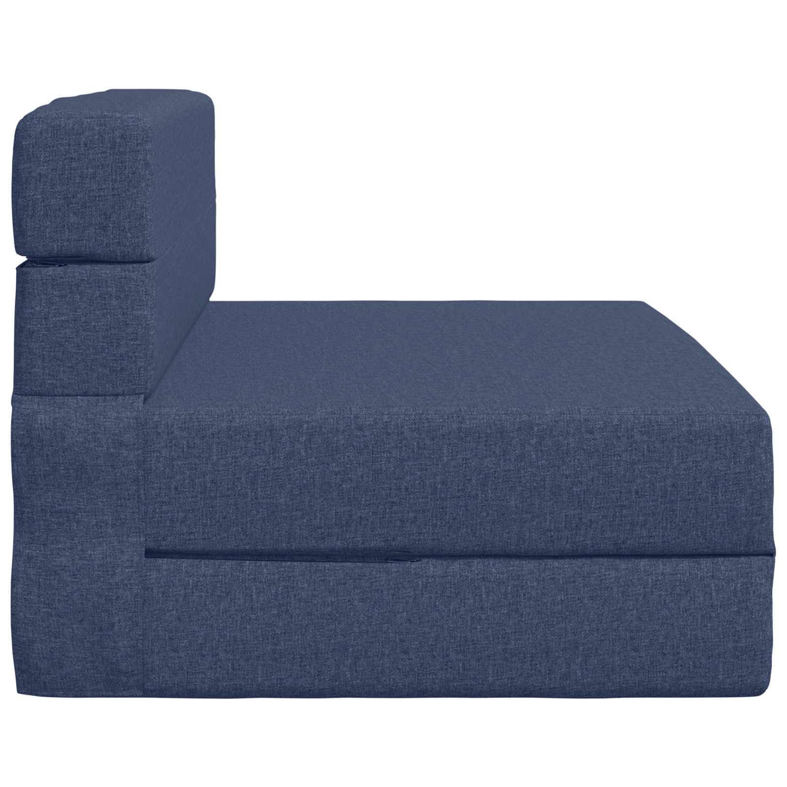 Klappsofa Bett Blau 100 x 80 x 60 cm Stoff