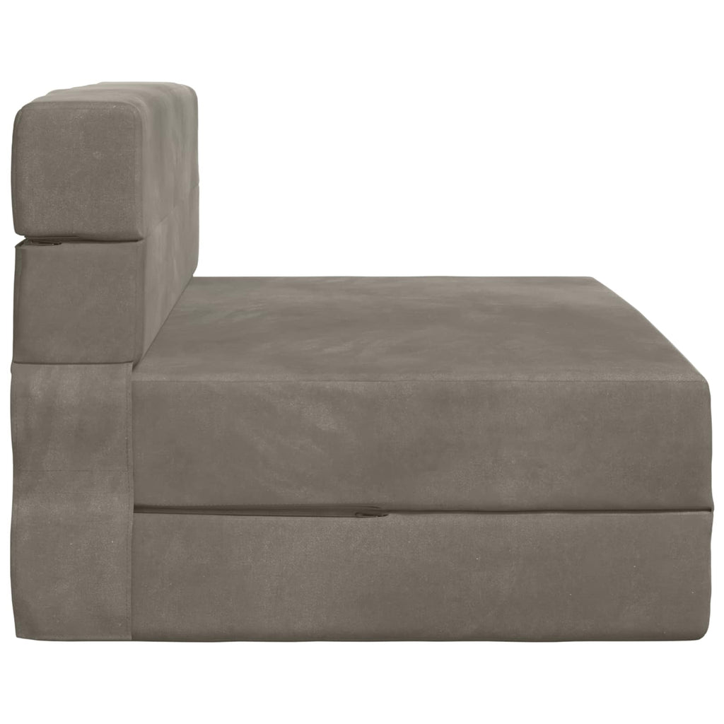 Klappsofa Bett Hellgrau 100 x 80 x 60 cm Stoff