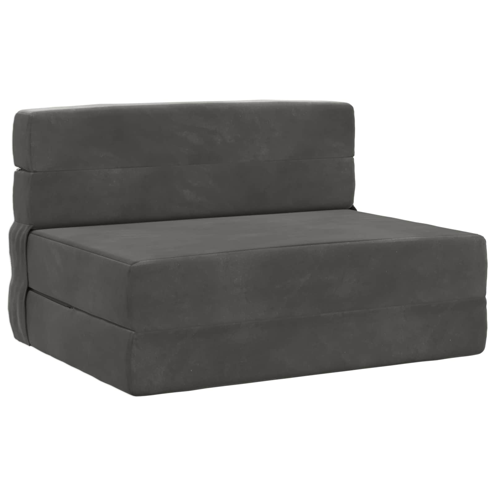 Klappsofa Bett Dunkelgrau 100 x 80 x 60 cm Stoff