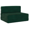 Klappsofa Bett Dunkelgrün 190 x 100 x 15 cm Samt