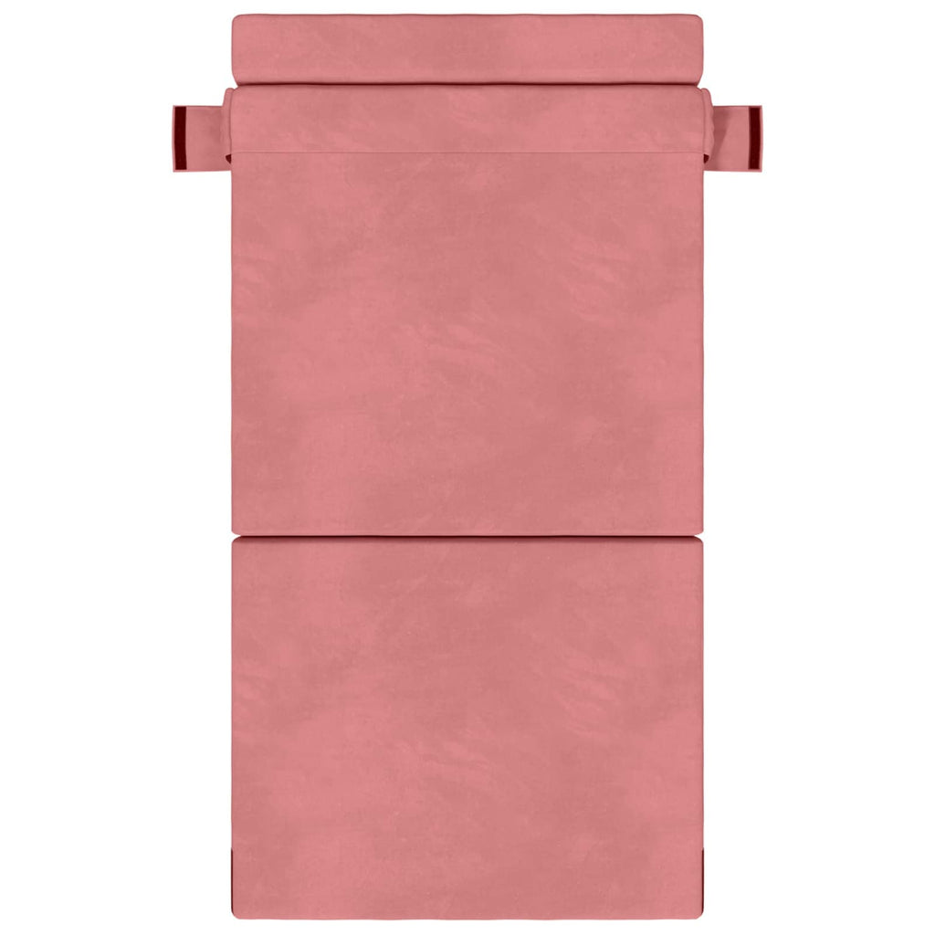 Klappsofa Bett Rosa 100 x 80 x 60 cm Stoff
