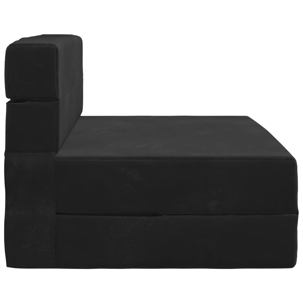 Klappsofa Bett Schwarz 100 x 80 x 60 cm Stoff