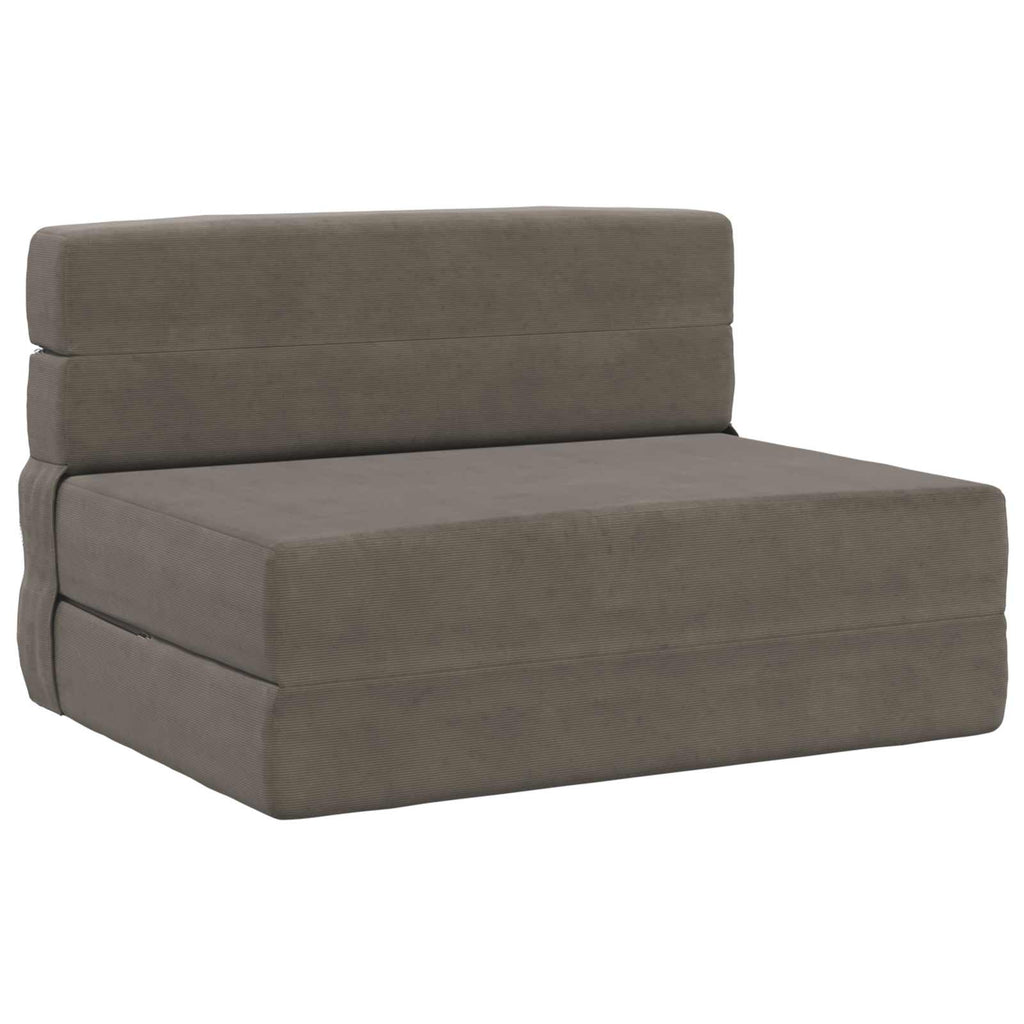 Klappsofa Bett Hellgrau 100 x 80 x 60 cm Stoff