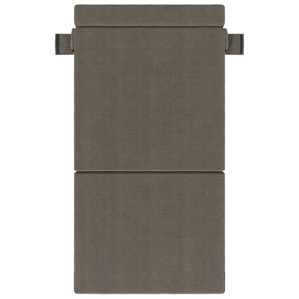 Klappsofa Bett Hellgrau 100 x 80 x 60 cm Stoff