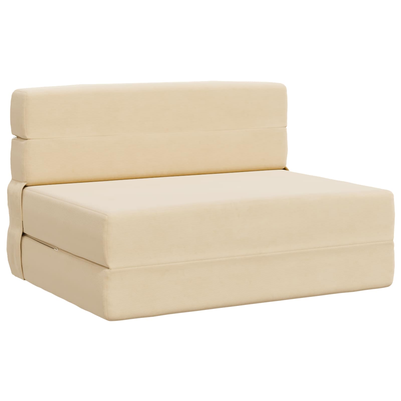 Klappsofa Bett Creme 100 x 80 x 60 cm Stoff