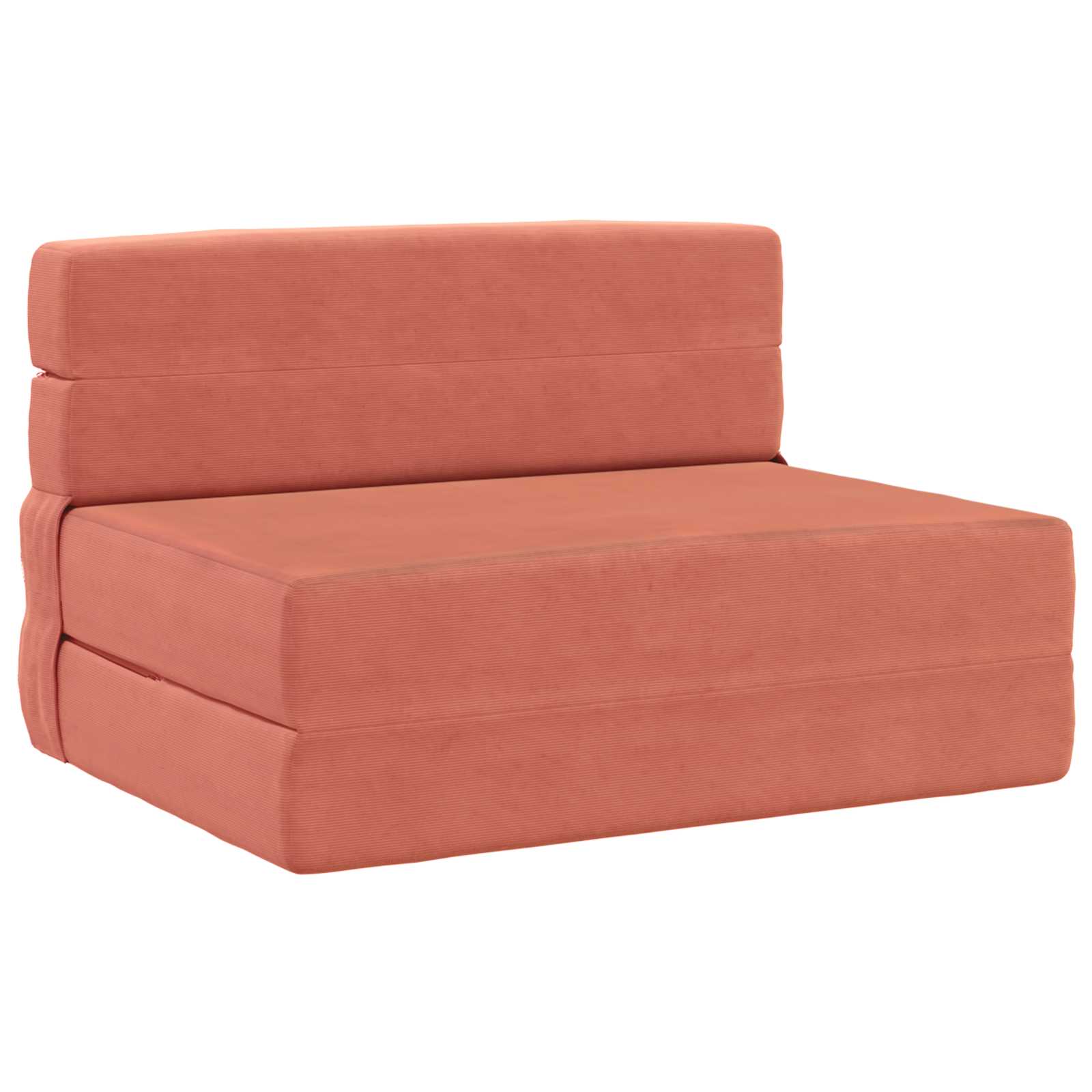 Klappsofa Bett Rot-Orange 100 x 80 x 60 cm Stoff