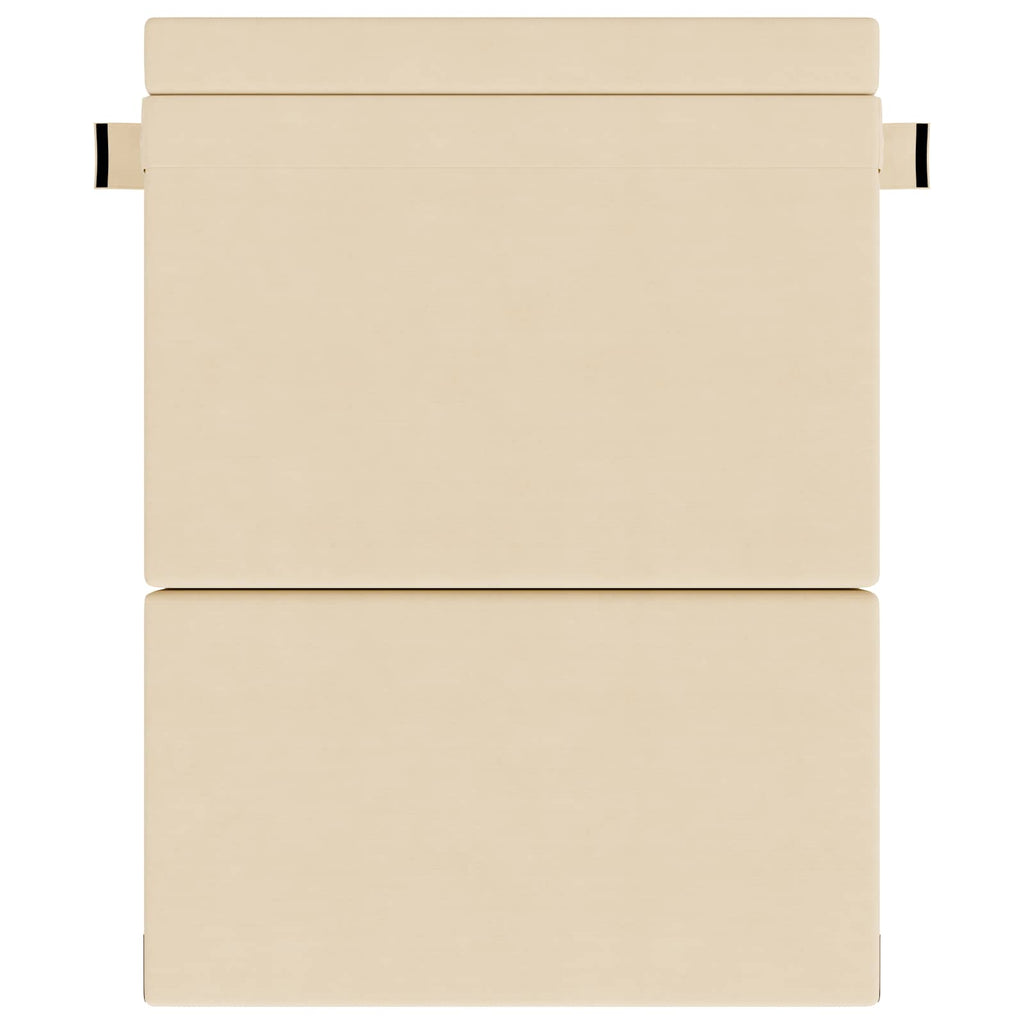 Klappsofa Bett Creme 152 x 86,5 x 60 cm Stoff