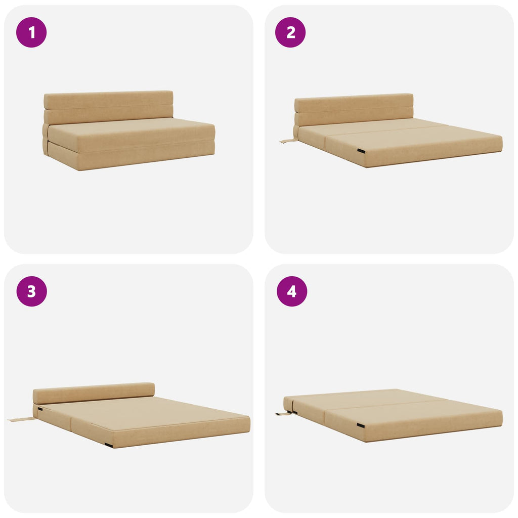Klappsofa Bett Grün Grau 152 x 86,5 x 60 cm Stoff