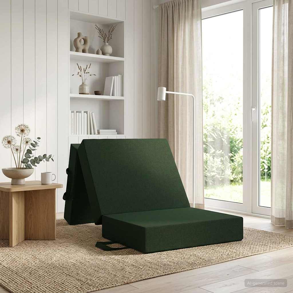 Klappsofa Bett 75 x 67 x 45 cm Dunkelgrün