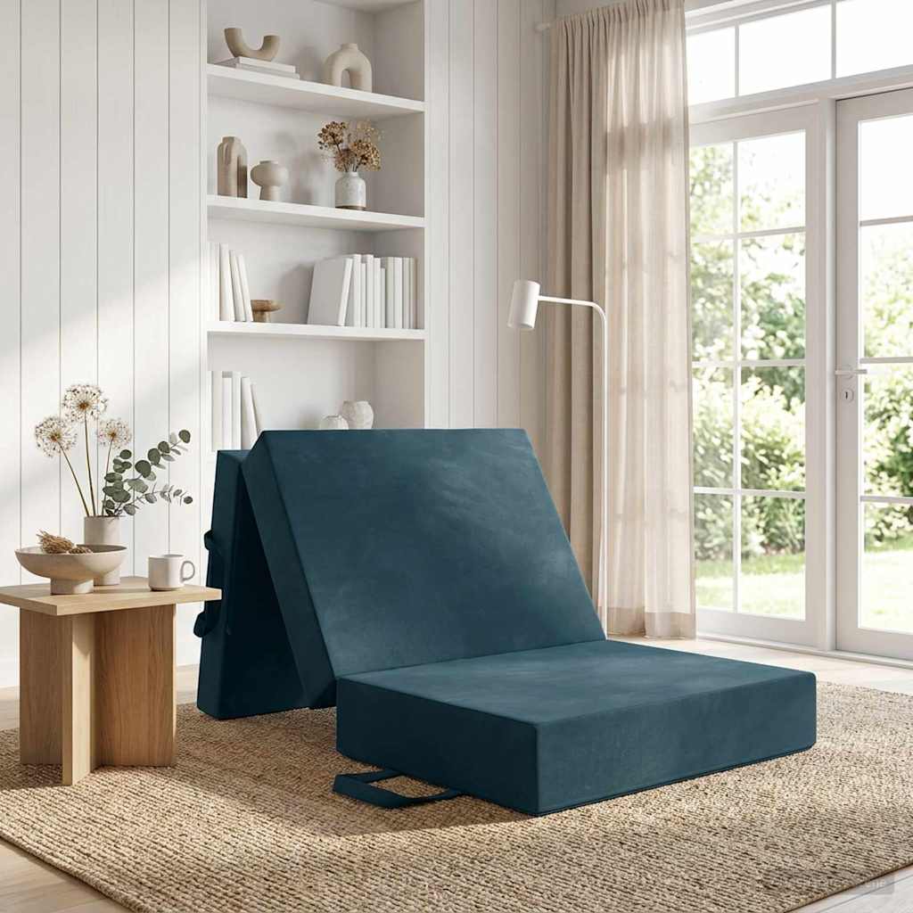 Klappsofa Bett 90 x 63 x 45 cm Blau