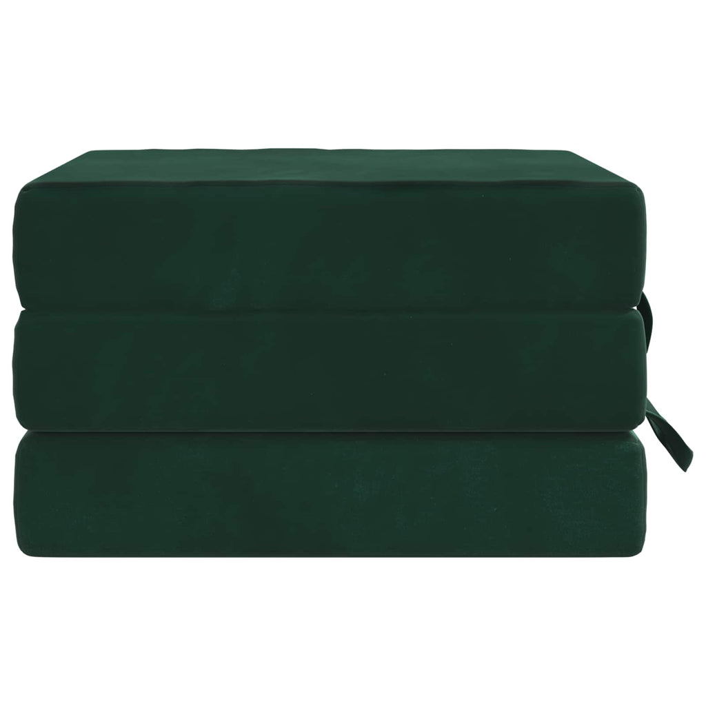 Klappsofa Bett 75 x 63 x 45 cm Dunkelgrün