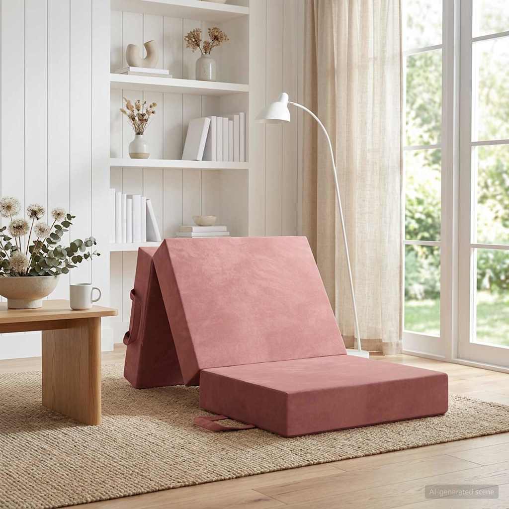 Klappsofa Bett 90 x 63 x 45 cm Rosa