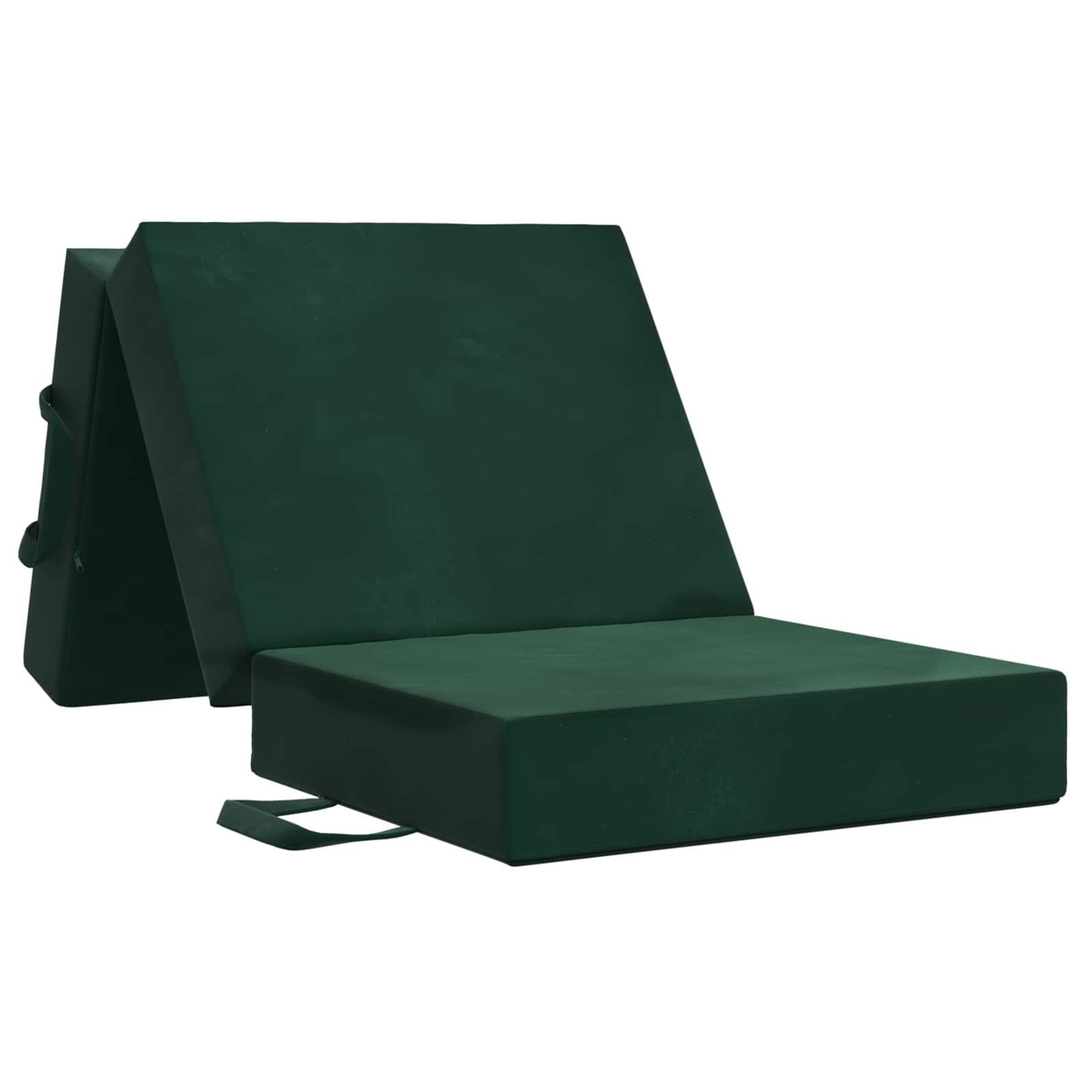 Klappsofa Bett 75 x 67 x 45 cm Dunkelgrün