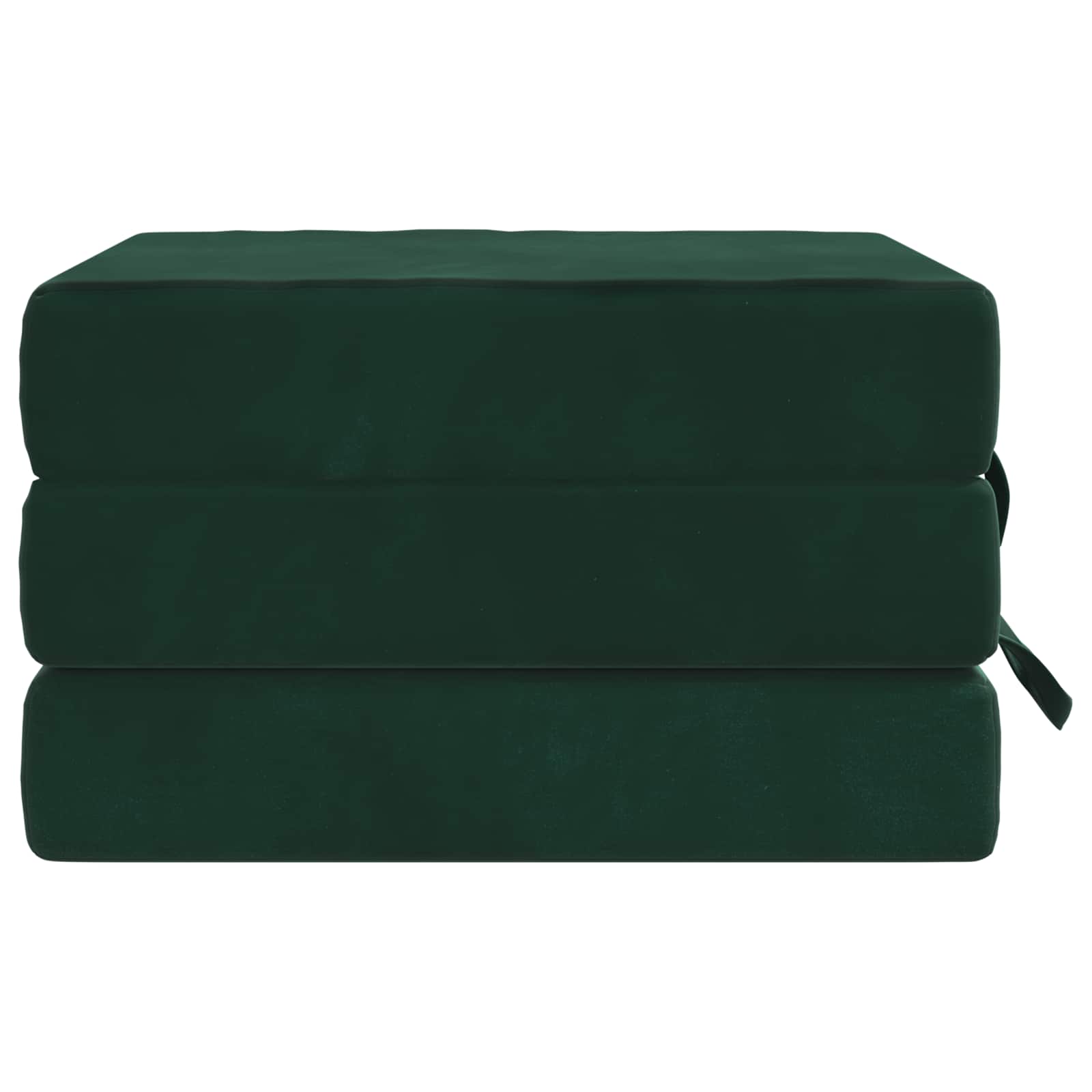 Klappsofa Bett 75 x 67 x 45 cm Dunkelgrün