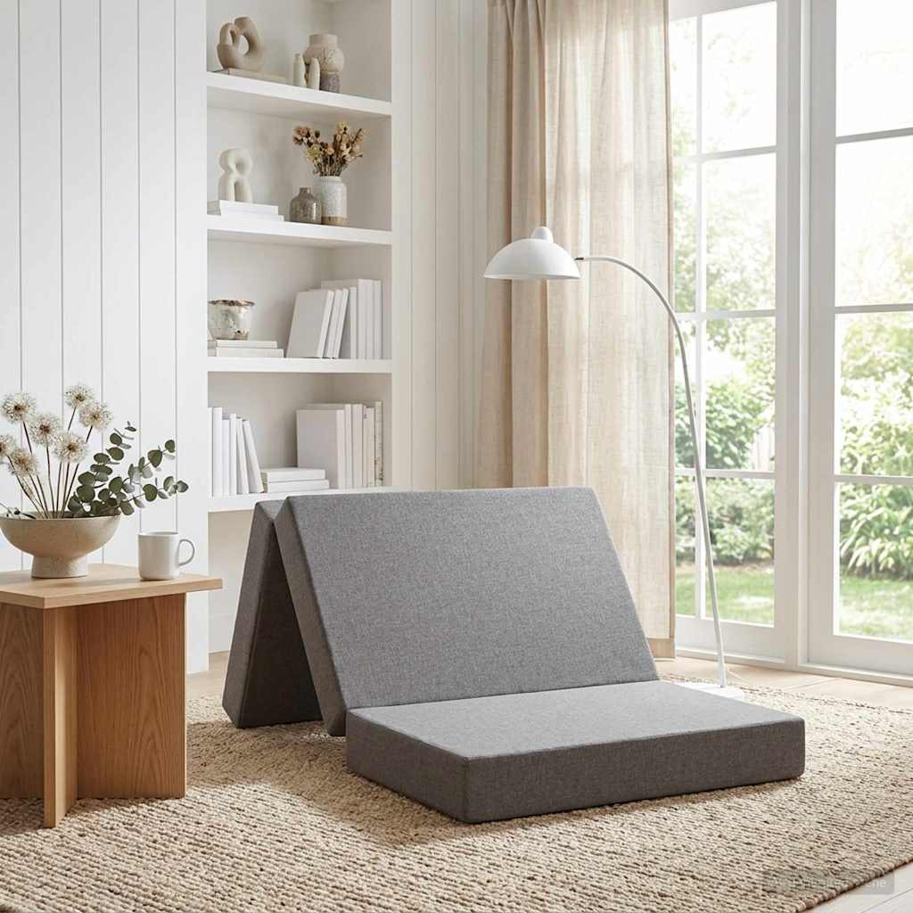 Klappsofa Bett 100 x 67 x 45 cm Hellgrau