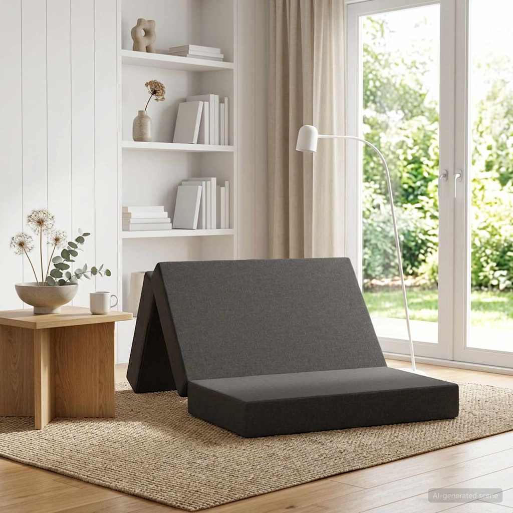 Klappsofa Bett 90 x 67 x 45 cm Dunkelgrau