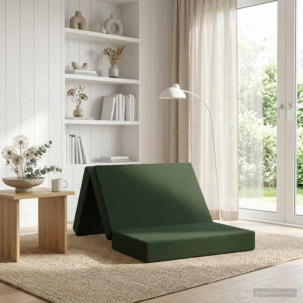 Klappsofa Bett 100 x 67 x 45 cm Dunkelgrün