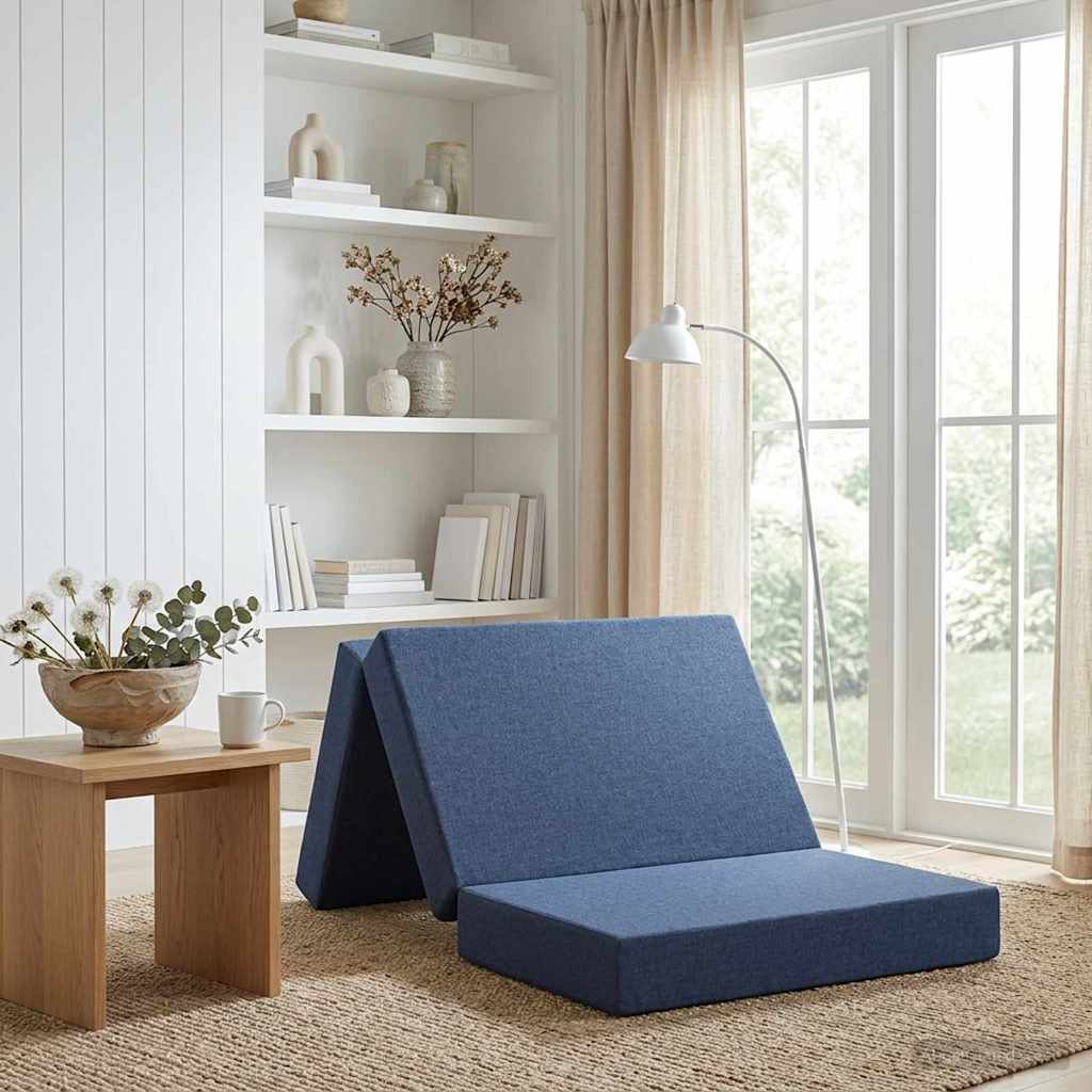 Klappsofa Bett 90 x 67 x 45 cm Blau