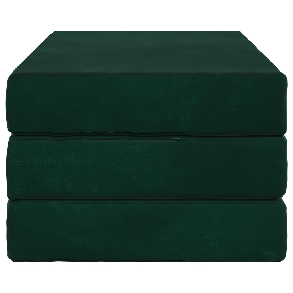 Klappsofa Bett 80 x 67 x 45 cm Dunkelgrün