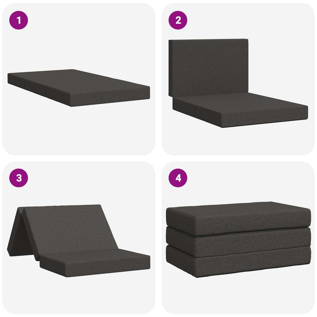 Klappsofa Bett 100 x 67 x 45 cm Dunkelgrau