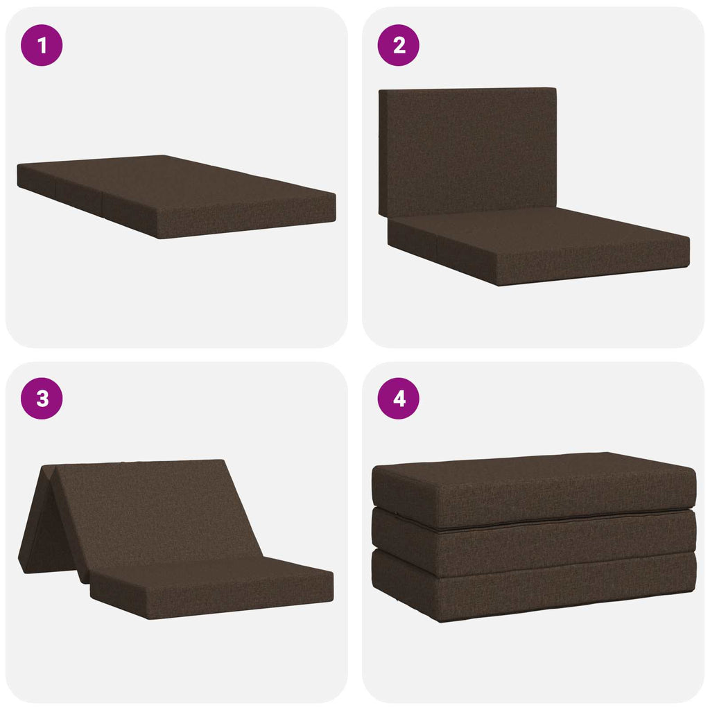 Klappsofa Bett 100 x 67 x 45 cm Taupe