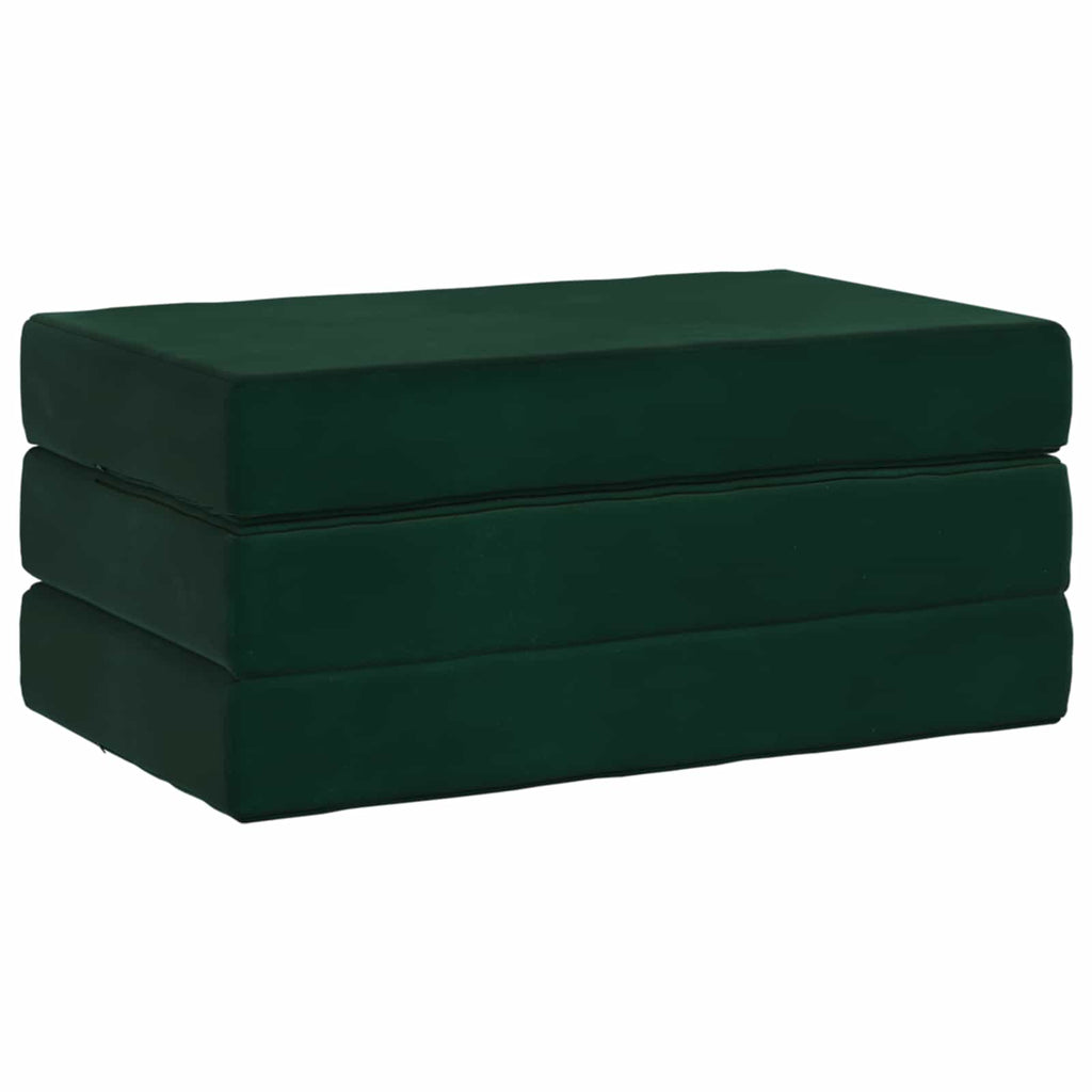 Klappsofa Bett 100 x 67 x 45 cm Dunkelgrün