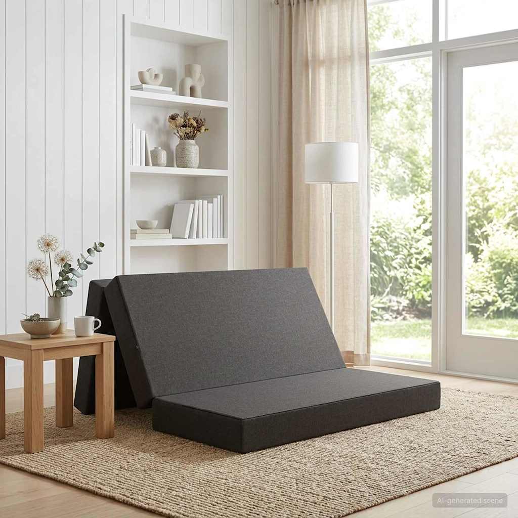 Klappsofa Bett 140 x 67 x 45 cm Dunkelgrau