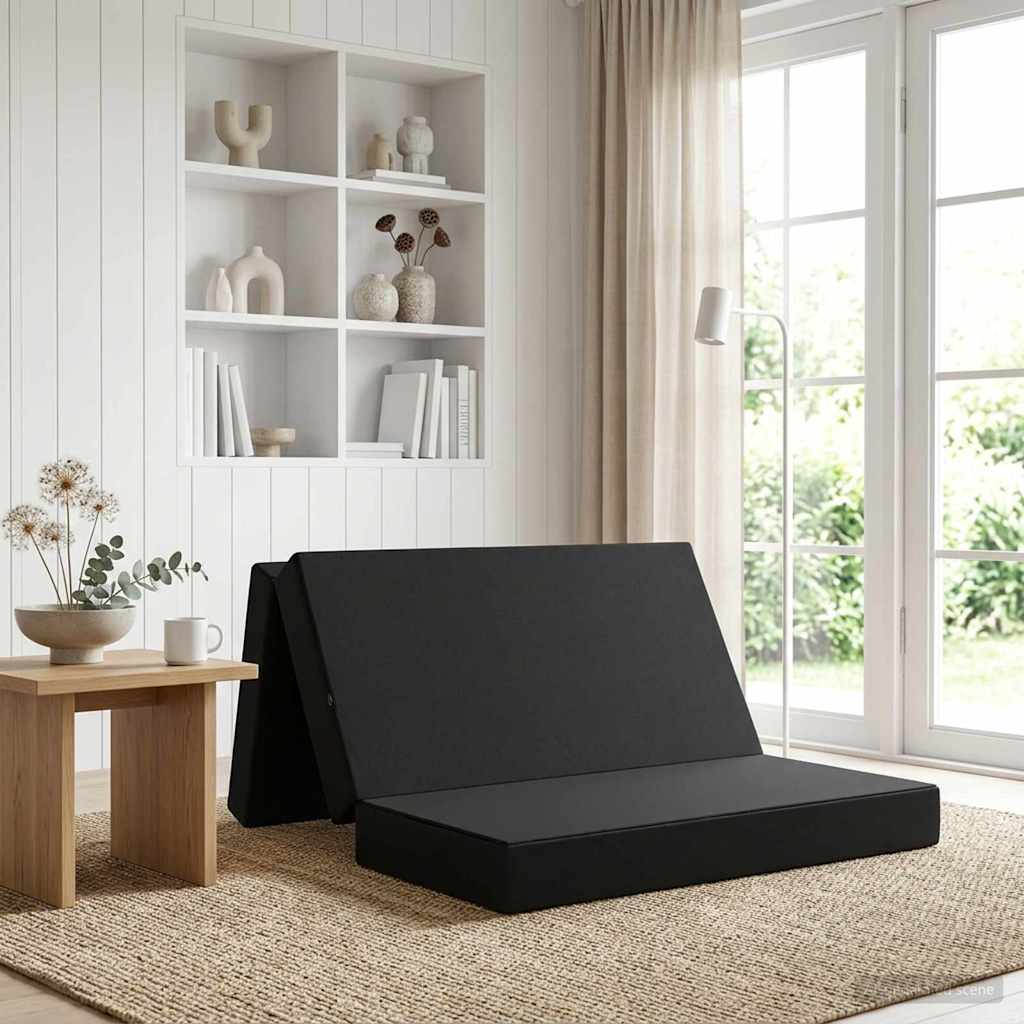 Klappsofa Bett 140 x 67 x 45 cm Schwarz