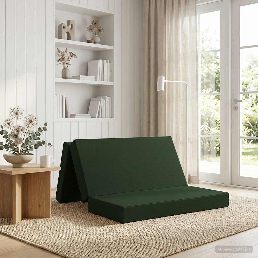 Klappsofa Bett 120 x 67 x 45 cm Dunkelgrün