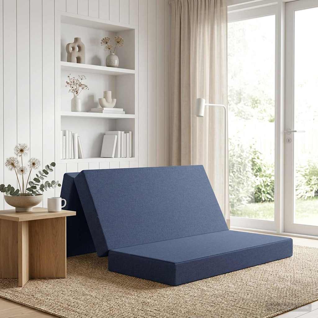 Klappsofa Bett 120 x 67 x 45 cm Blau
