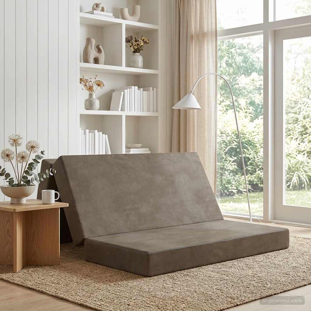Klappsofa Bett 140 x 67 x 45 cm Hellgrau