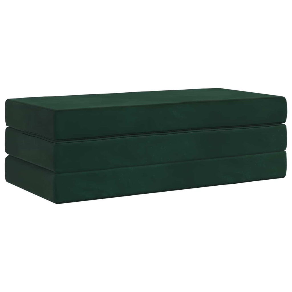 Klappsofa Bett 120 x 67 x 45 cm Dunkelgrün