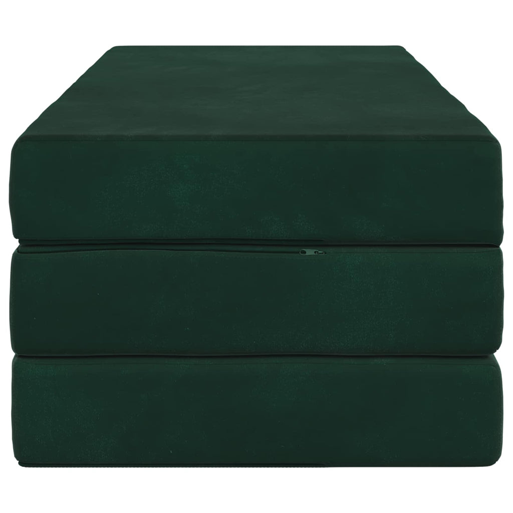Klappsofa Bett 120 x 67 x 45 cm Dunkelgrün