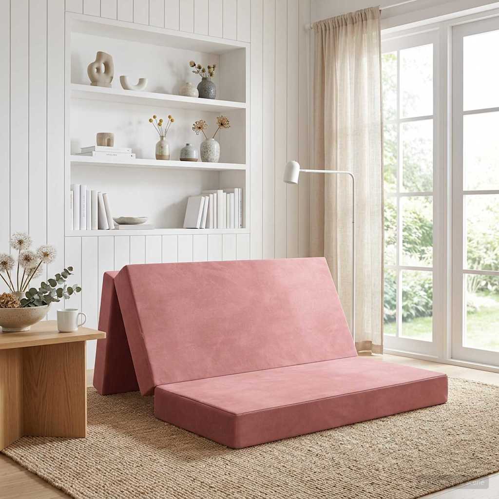 Klappsofa Bett 120 x 67 x 45 cm Rosa