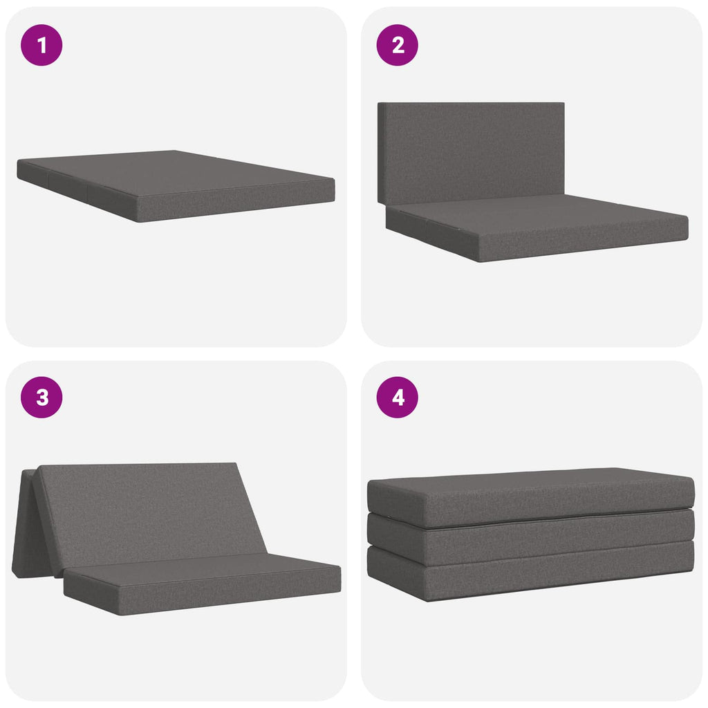 Klappsofa Bett 140 x 67 x 45 cm Hellgrau