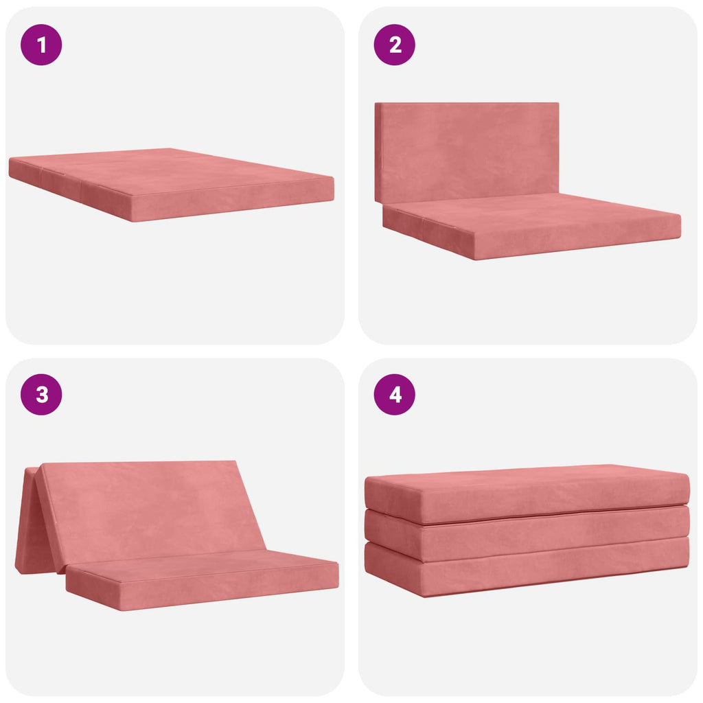 Klappsofa Bett 140 x 67 x 45 cm Rosa