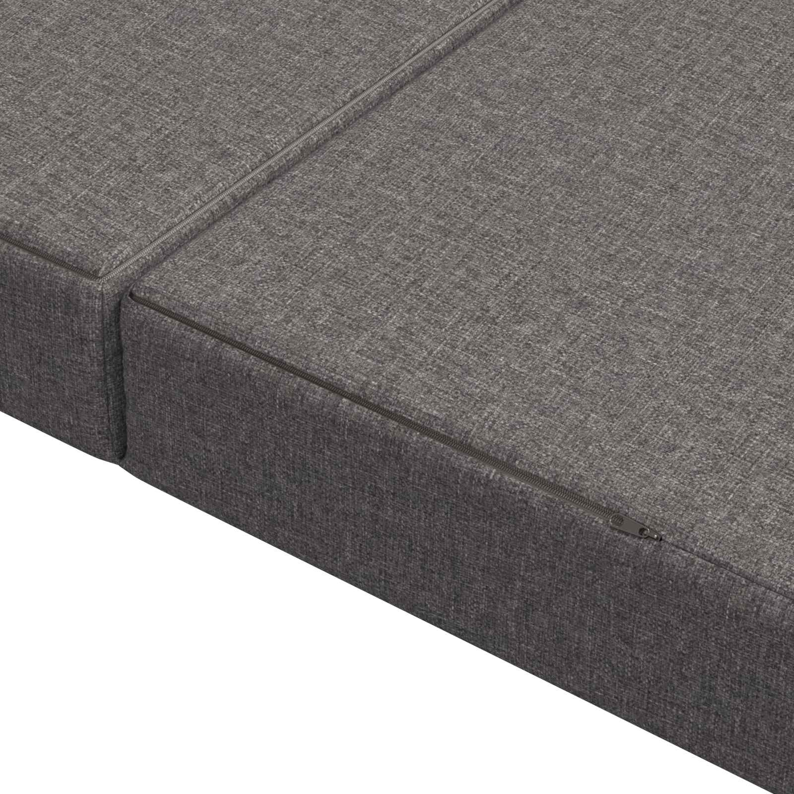 Klappsofa Bett 160 x 67 x 45 cm Hellgrau