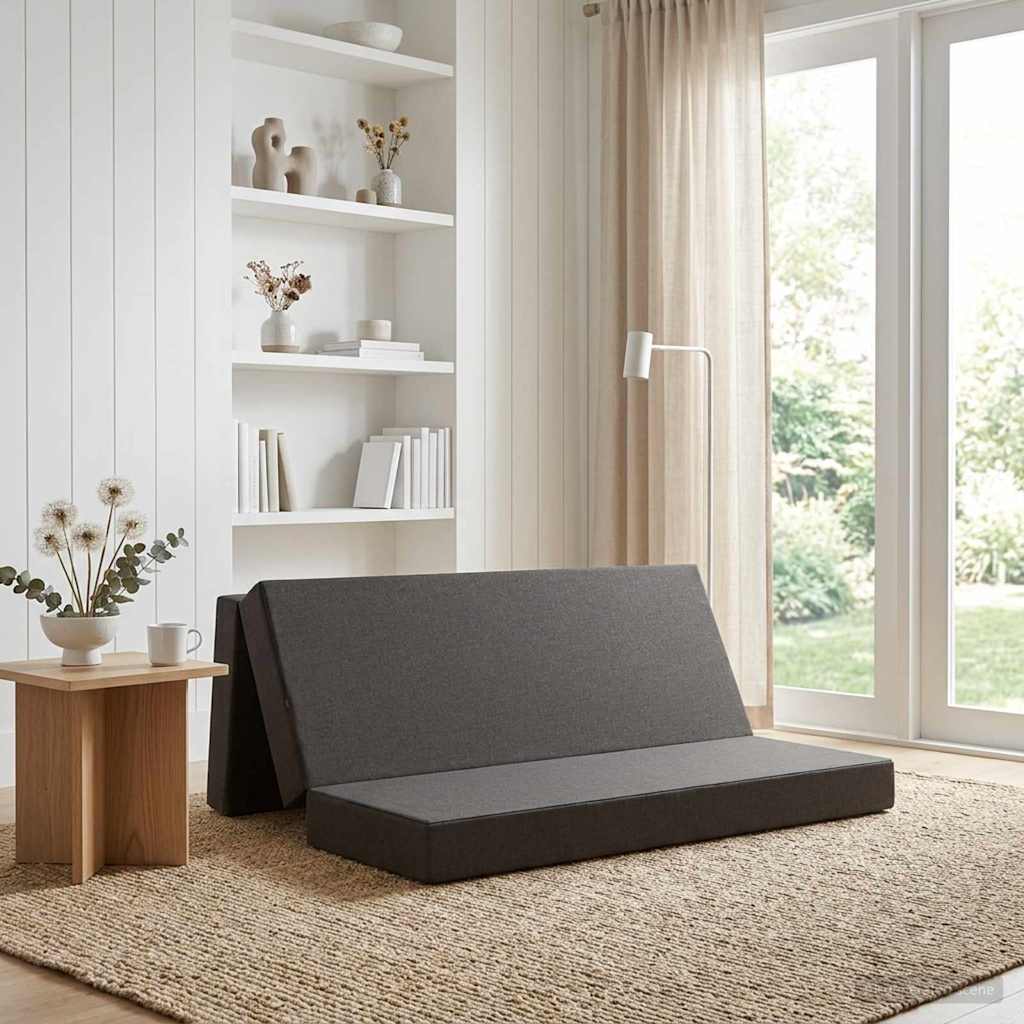 Klappsofa Bett 200 x 67 x 45 cm Dunkelgrau