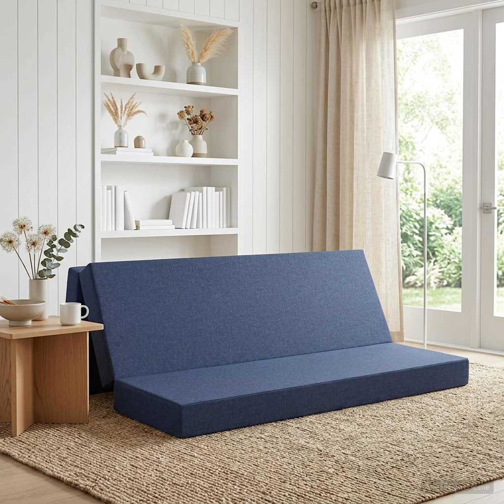 Klappsofa Bett 180 x 67 x 45 cm Blau