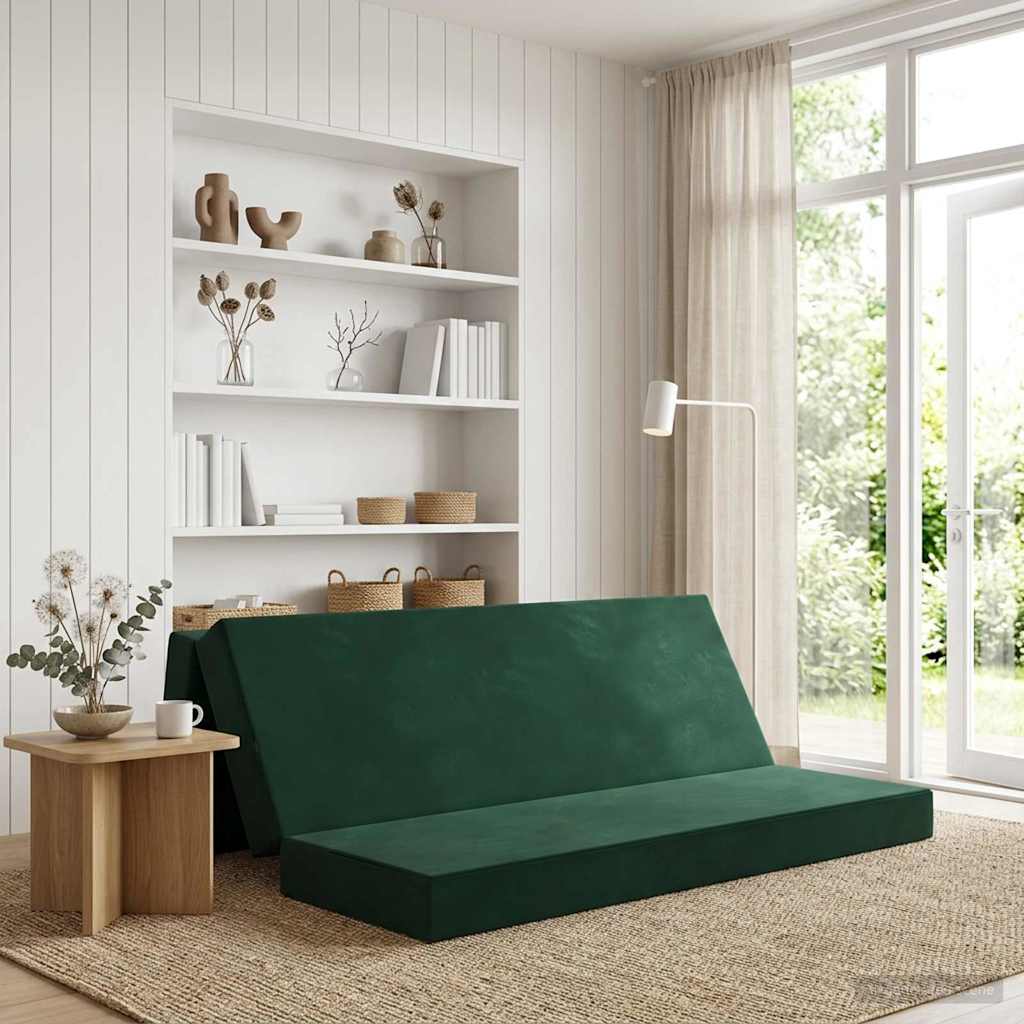 Klappsofa Bett 180 x 67 x 45 cm Dunkelgrün