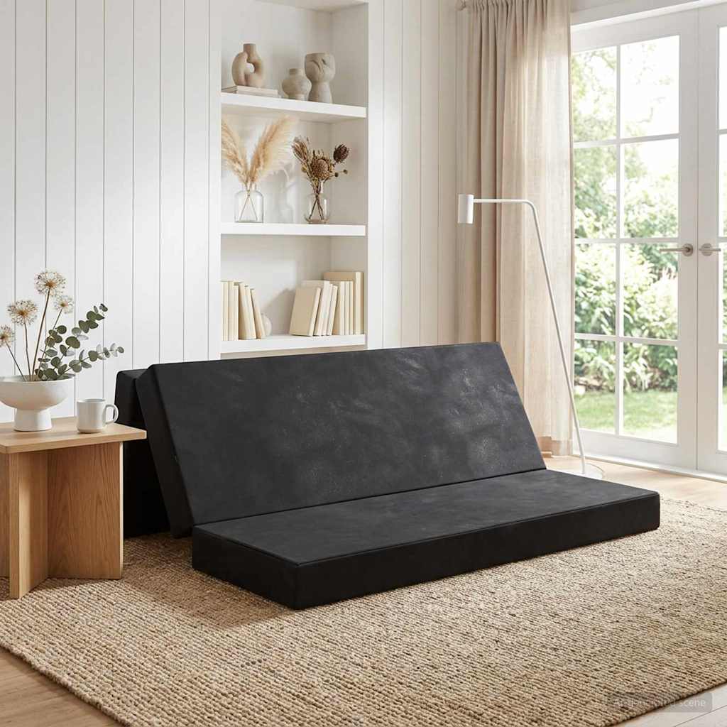 Klappsofa Bett 200 x 67 x 45 cm Schwarz