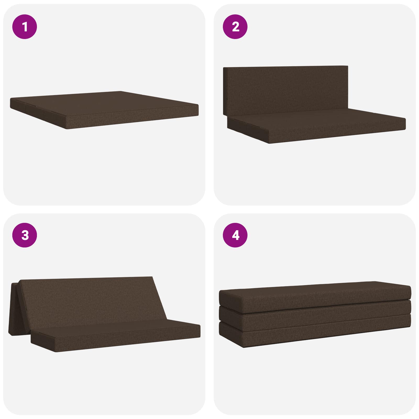 Klappsofa Bett 200 x 67 x 45 cm Taupe