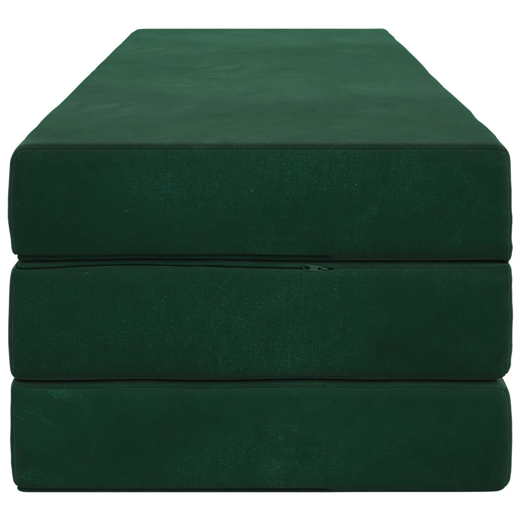 Klappsofa Bett 200 x 67 x 45 cm Dunkelgrün