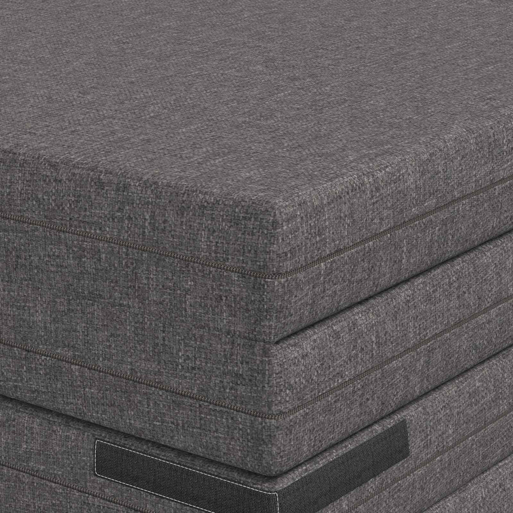 Klappsofa Bett 140 x 67 x 45 cm Hellgrau