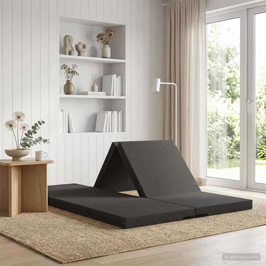 Klappsofa Bett 140 x 67 x 45 cm Dunkelgrau
