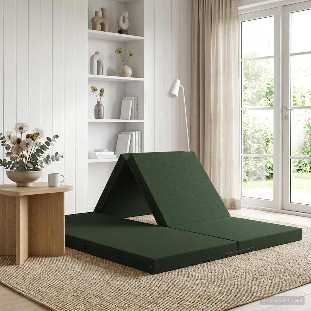 Klappsofa Bett 140 x 67 x 45 cm Dunkelgrün