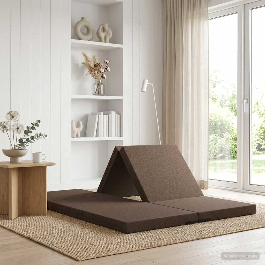Klappsofa Bett 140 x 67 x 45 cm Taupe